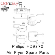 Philips HD9270 Air Fryer Spare Parts. Original Philips Parts