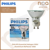 PHILIPS Essential Halogen 230V Aluminium Reflector GU10 Bulb 50W