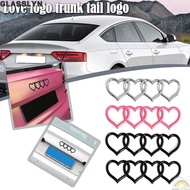 GLASSLYN Love Heart Logo Rear, Heart-shaped ABS Plastics Trunk Tail Label Badge, Four Ring Label for