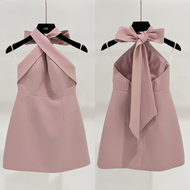 Lism D-093 Ribbon Charm Mini Dress ชุดเดรสผูกโบว์