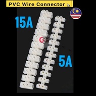 5pcs*12 PVC Wire Connector Cable Connector Terminal Block 12 Position Barrier Wire connector 5A 15A