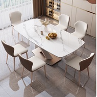 【SG Sales】Italian Sintered Stone Dining Table, Square Table Dining Table, Set Dining Chair Scratch R