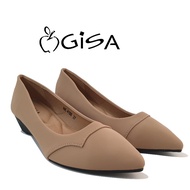 Gisa Women Comfort Slip-On Wedges Pump Shoes - Black/Almond NKGS4188