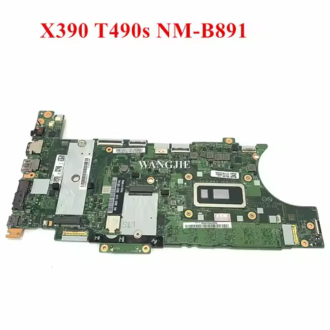 01HX922 For Lenovo ThinkPad T490S X390 Laptop Motherboard NM-B891 SRF9Z i5-8365U 8G RAM 100% Fully T