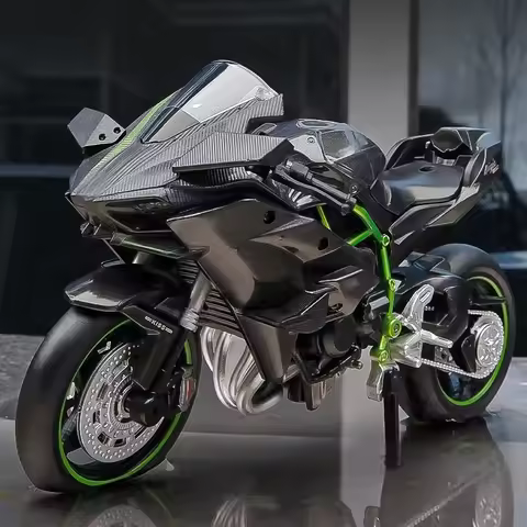 1:18 H2R Alloy Sports Motorcycle Model Diecast Metal H2R Motorbike Collection Simulation Toys Childr