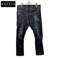 Dsquared2 S74LB0109 機車牛仔褲，黑色牛仔布，46碼 [二手]