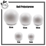 [Ready Stock] 1 Pcs | Ball Foam | Gabus Bulat | Styrofoam Balls | Polistyrene Foam Bulat | 7cm | 10c