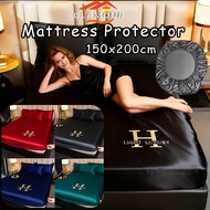 [SG] 150*200CM Cooling Bedsheet Bed Sheet Mattress Protector Cover Ice Silk Bedsheet  Fitted Sheet Q