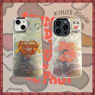 Human Made Kaws Nigo Graffiti Colour Plating Metal Lens Frame Phone Case Suitable for IPhone17 AIR 1