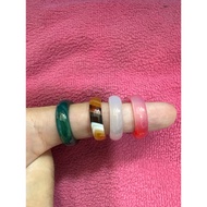 Manau agate ring/ round agate ring