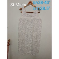 St.michael Blue Polka Dot Sleeveless Nightgown Dress