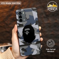 ZTE V40 Vita Silicone Softcase BAPE Motif UV Printing free strap hp | Accessories Case macaron ZTE B