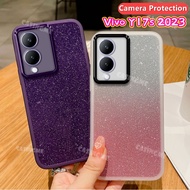 Vivo Y17s 2023 Luxury Bling Glitter Casing For Vivo Y17s VivoY17S sY17 Y 17 17Y Y17 S 4G 5G 2023 Soft Silicone Transparent Phone Case Camera Lens Protection Shockproof Back Cover