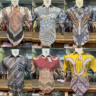 Men's Short Sleeve Batik Shirt - Men's Batik Shirt - Men's Jumbo Batik Shirt ML XL XXL 3XL 4XL