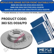 MEYLE GENUINE DISC BRAKE ROTOR FRONT FOR BMW 225i 228i 230i [F22] '15-21YR / 325d 328i 330i 335d [F3
