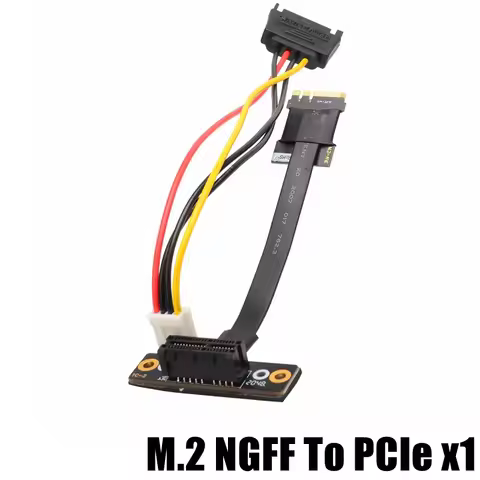M.2 WiFi A.E Key A+E To PCI-e 1x X1 Riser Extender Adapter Card Ribbon Gen3.0 Cable AE Key A E For P