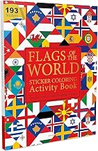 Flags of the World - Sticker Coloring Activity Book for Children: Continent, Country, Capital, Langu