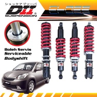 DII ADJUSTABLE Perodua Myvi/Myvi Lagi Best Hi Lo Body Shift Serviceable Absorber