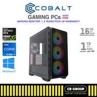 Cobalt Gaming Desktop PC IT09 - Intel i5-14400KF - GeForce RTX 4060Ti 8GB - 16GB DDR5 RAM - 1TB SSD (2Yrs Pickup)