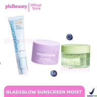 Ready To Ship) ️Glad2glow Light Sunscreen Gel SPF 50 PA++/Sunscreen 30g glad2glow 5% Blueberry Moist