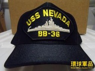 ◎環球軍品◎USN 美國海軍公發 USS NEVADA BB-36 內華達號小帽