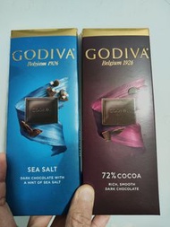 Godiva 海鹽黑巧克力和72%可可黑巧克力