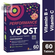 [CLEARANCE Expiry: 03/2026] Voost Vitamin B+ Performance (Apple + Berry Flavour) Effervescent 60 Tab