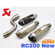Exhaust KTM RC 200 2021 Ekzos Tabung Muffler Akrapovic Long  Full System Stainless Steel Accessories