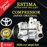 TOYOTA ESTIMA ACR50 2006-2013 YEAR 3.5CC 7SBH17C 7PK ORIGINAL DENSO JAPAN COMPRESSOR/ KOMPRESOR (CAR