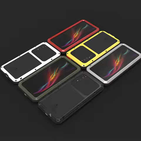 Love Mei Silicone Phone Case for Sony Xperia 5 10 1II Military Grade Metal Protective Shell Shockpro