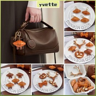 YVE Bread Key Ring, PVC Simulated Food Simulated Food Keychain, Cute Style Alkaline Water Realistic 