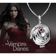 flowersqueen Vampire Diaries Elena Gilbert Antique Locket Necklace Pendant Vervain