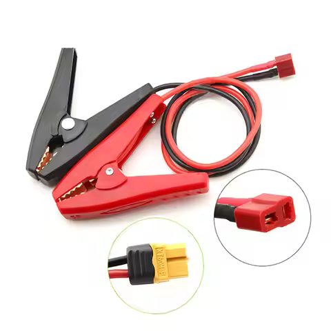 14AWG 50cm Alligator Clip to T Plug/XT60 Female Plug Cable Wire For ISDT Q6 Charger Spare Part DIY A