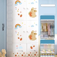 ตู้เสื้อผ้าสำหรับเด็ก S6031+2  (60*38*177) ลายสิงโต  S6031+2  C One