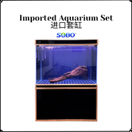 SOBO Premium Imported China Aquarium Tank FULL SET sump tank, cabinet, pump, light, cover