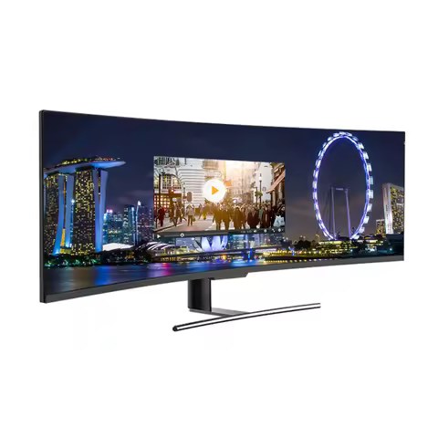 49 Inch 4K 144HZ Gaming Monitor DP Cable Game Monitor Curved PC Monitor Ultra Wide Screen Display Fo
