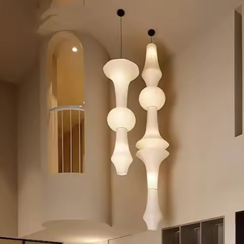 Paper Pendant Light Akari Designer Japanese Lamp Hanging White Lamp For Dining Stairwell Lights Home