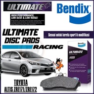 Bendix Ultimate Front  Rear  Brake Pad  Altis ZRE171/ZRE172 1.8/2.0L DB1802 ULT DB1786 ULT
