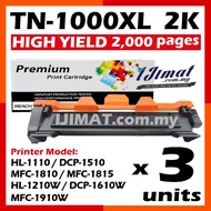 3x TN-1000 TN1000 Compatible With Brother HL-1110 DCP-1510 MFC-1810 MFC-1815 HL-1210W DCP-1610W HL-1
