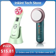 ☍CkeyiN Eletric RF EMS LED Facial Massager Machine Wrinkles Removal Ultrasonic infrared Facial Body