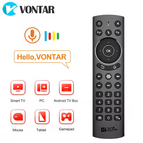 G20BTS Plus G20S PRO 2.4G Wireless Voice Remote Control Backlit Air Mouse Gyroscope for H96 Max X96 