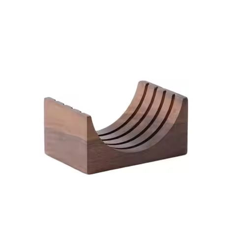 Espresso Coffee Filter Screen Holder Coffee Making Puck Screen Bracket Wooden Walnut Stand Rack for 
