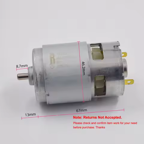 Ball Bearing RS-775WC-8514 DC Motor 18V 19000RPM High Speed High Power 775 Electric Motor with Cooli