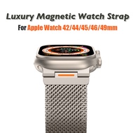 Milanese Strap Band Solo Loop Bracelet for Apple Watch Ultra 3 49mm 46 42 44 45 41 40 38mm Iwatch Se