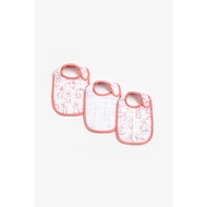 ผ้ากันเปื้อนมัสลิน Mothercare Pink Bunny Muslin Newborn Bibs - 3 Pack UB795