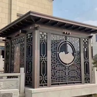 Gazebo aloi aluminium, gazebo elektrik luaran berbentuk segi empat, kanopi taman, gazebo landskap re