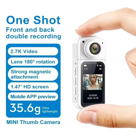 S70 2.7K Mini Pocket Action Camera Wifi 180° Rotatable Lens Portable Outdoor Sports Action Cam with 