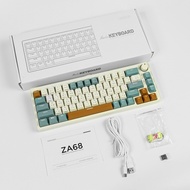 Zifriend ZA68 Mechanical Keyboard 68ปุ่ม คีย์บอร์ดเกมมิ่ง คีย์บอร์ดไร้สาย ไฟRGB23โหมด