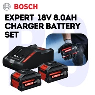 BOSCH EXPERT 18V 8.0AH  Starter Kit EXBA18V-80 2pcs Battery and 1pc EXAL18V-160 Quick Charger