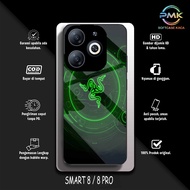 INFINIX SMART 8 GLASS SOFTCASE GLASS CASE INFINIX SMART 8 PMK GLASS CASE